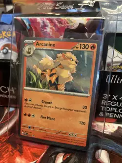 2023 Pokemon Arcanine SVP EN 011 Black Star Promo Cosmos Holo - Image 3