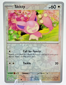 SKITTY 130/162 - REVERSE HOLO POKEMON - TEMPORAL FORCES - Image 1