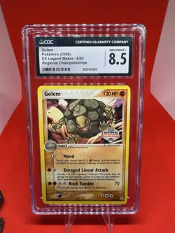 CGC 8.5 - Golem Regional Championship STAMP #6/92 Pokemon EX Legend Makers 2006 - Image 1