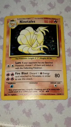 Pokemon TCG Ninetales 012/102 Base Set Holo - Image 1