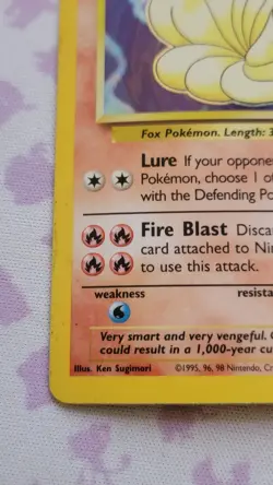 Pokemon TCG Ninetales 012/102 Base Set Holo - Image 3