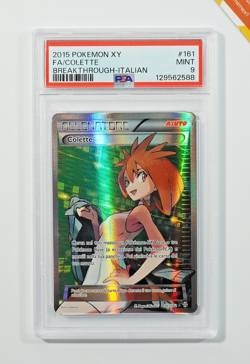 Pokemon PSA 9 Colette#161 Full Art XY Breakthrough 2015 Italiano - Image 1