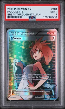 Pokemon PSA 9 Colette#161 Full Art XY Breakthrough 2015 Italiano - Image 2
