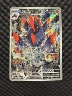 Pokemon TCG Gigalith 129/086 SV: White Flare Illustration Rare Holo Near Mint - Image 1