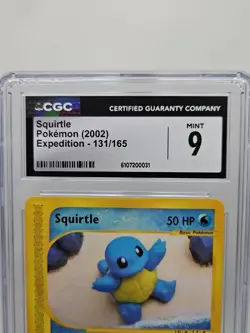 Squirtle 131/165 Expedition Base Set Regular Pokemon CGC 9 Mint - Image 2