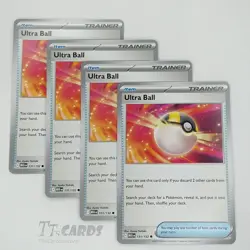 Ultra Ball 131/132 x4 Playset 4x Pokemon TCG ME01 Mega Evolution MEG - Image 1