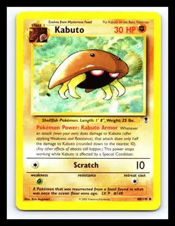 💥 Kabuto | Pokemon TCG 2000 | Legendary Collection Non Holo # 48/110 - Image 1