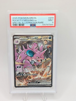 TEAM ROCKET'S NIDOKING EX SIR 2025 POKEMON SPECIAL ILLUSTRATION RARE 233 PSA 9 - Image 1