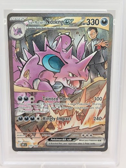 TEAM ROCKET'S NIDOKING EX SIR 2025 POKEMON SPECIAL ILLUSTRATION RARE 233 PSA 9 - Image 2