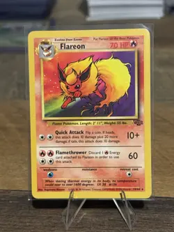 Pokemon Flareon 19/64 Jungle Set Rare NM Non-Holo WOTC 1999 Near Mint Clean - Image 1
