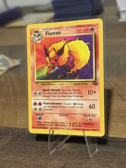 Pokemon Flareon 19/64 Jungle Set Rare NM Non-Holo WOTC 1999 Near Mint Clean - Image 2