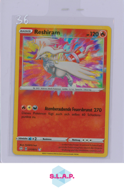 RESHIRAM POKEMON 017/072 SHINING FATES SCHWARZ & WEISS AMAZING RARE GERMAN - Image 1