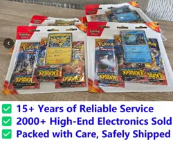 Pokemon TCG: Scarlet & Violet Surging Sparks Three-Booster Blister Pack ✅ - Image 1