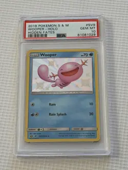 PSA 10 Wooper Holo 2019 Pokemon Sun & Moon Hidden Fates Shiny Vault SV9/SV94 - Image 1