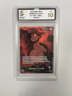 One Piece Monkey.D.Luffy Alt Art Leader 25th EB02-010 English PSA MGC 10 GEM MT - Image 1