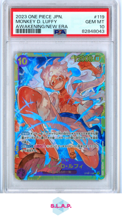MONKEY D. LUFFY ONE PIECE JAPANESE OP05-AWAKENING OF THE NEW ERA 2023 119 PSA 10 - Image 1