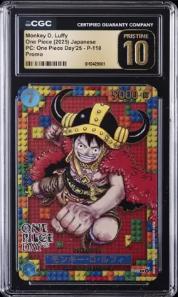 2025 ONE PIECE JPN PC: ONE PIECE DAY'25 PROMO MONKEY D. LUFFY CGC 10 PRISTINE - Image 1