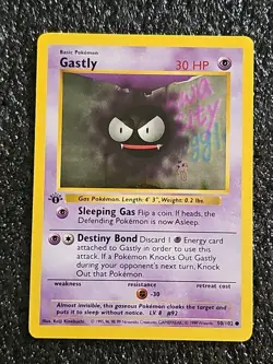 GASTLY 1st EDITION 1999 Pokemon Base Set Card #50/102 - Image 1