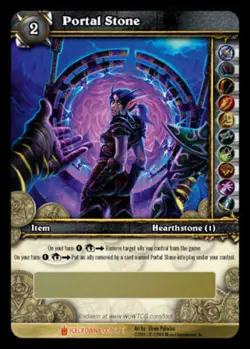 WOW World of Warcraft TCG Unscratched Loot Card Portal Stone - Ethereal Portal - Image 1