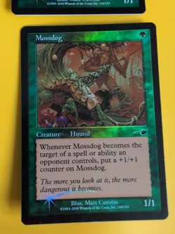 Mossdog x2 Hound MTG 2 Card. OLD VINTAGE FOIL. NEMESIS. - Image 1