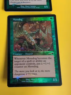 Mossdog x2 Hound MTG 2 Card. OLD VINTAGE FOIL. NEMESIS. - Image 2
