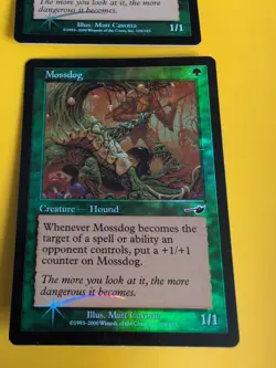 Mossdog x2 Hound MTG 2 Card. OLD VINTAGE FOIL. NEMESIS. - Image 3