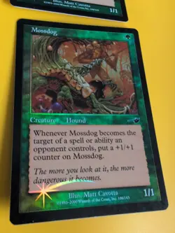 Mossdog x2 Hound MTG 2 Card. OLD VINTAGE FOIL. NEMESIS. - Image 5