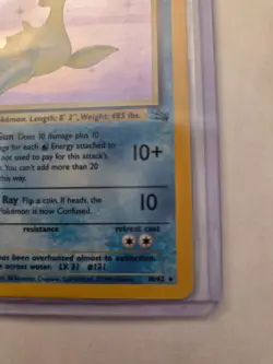 Lapras 10/62 - Fossil Set - Holo Rare Pokemon Card - 1999 WOTC LP/MP - Image 5