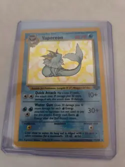 Pokemon Cards: Jungle Rare Holo: Vaporeon 12/64 LP-MP - Image 1