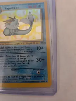 Pokemon Cards: Jungle Rare Holo: Vaporeon 12/64 LP-MP - Image 5