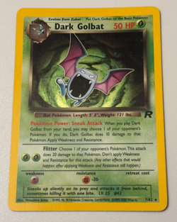 Pokemon Dark Golbat TCG Team Rocket Holo Card 7/82 Unlimited Excellent Condition - Image 1