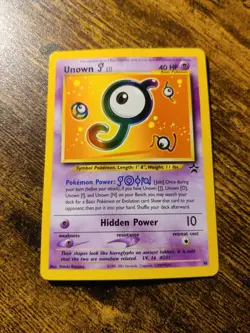 Pokemon Unown J #38 Black Star Promo WOTC Original Pokemon Card TCG 2001 - Image 1