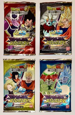 DRAGONBALL SUPER X4 BOOSTER SEALED CARD GAME SUPREME RIVALRY CON 12 CARDS - Image 1