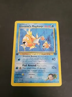 LP/NM Pokemon Card - Giovanni's Magikarp Gym Challenge 73/132 Common 1st Edition - Image 1