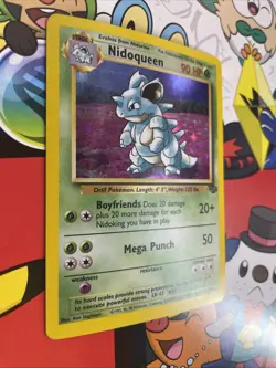 Pokemon Nidoqueen TCG Jungle Holo Card 7/64 Unlimited Holo Rare LP - Image 2