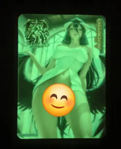 Albedo "Overlord" Custom Glow In The Dark Waifu Card Fan Art - Image 2