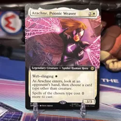 MTG Arachne, Psionic Weaver #0245 Extended Art Rare Marvel’s Spider-Man (SPM) - Image 1