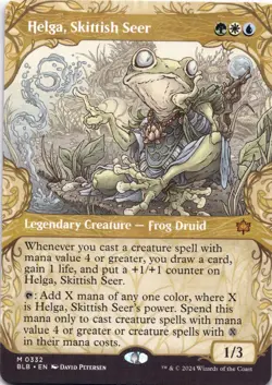 Helga, Skittish Seer SHOWCASE Bloomburrow Magic MTG NM - Image 1