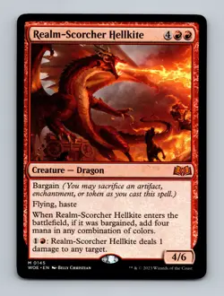 Realm-Scorcher Hellkite Wilds of Eldraine Non-Foil MTG NM - Image 1