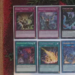 Konami Yu-Gi-Oh! TCG 1st Edition 10 Card Lot - Evenly Matched, Impermanence - Image 2