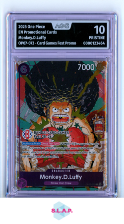 MONKEY.D.LUFFY ONE PIECE 2025 OP07-073 CARD GAMES FEST PROMO AOG 10 - Image 1