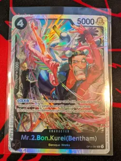 Mr.2.Bon.Kurei (Bentham) - OP14-091 SR The Azure Sea's Seven - Image 1