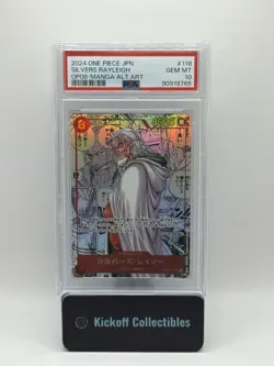 2024 ONE PIECE JPN OP08-118 TWO LEGENDS MANGA ALT ART SILVERS RAYLEIGH PSA 10 - Image 1