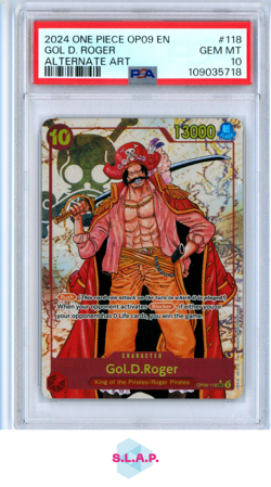 GOL D. ROGER ALT ART ONE PIECE OP09-EMPERORS IN THE NEW WORLD 2024 118 PSA 10 - Image 1