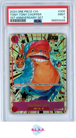 TONY TONY CHOPPER ONE PIECE SIMPLIFIED CHINESE 1ST ANN. SET 2024 006 PSA 9 - Image 1