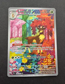 Sawsbuck 166/162 Holo - Temporal Forces - Illustration Rare - NM Pokemon Card - Image 1