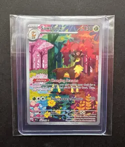 Sawsbuck 166/162 Holo - Temporal Forces - Illustration Rare - NM Pokemon Card - Image 3