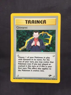 Pokemon Cards: Gym Challenge Rare Holo: Giovanni 18/132 - Image 1