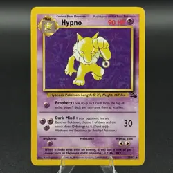 Pokemon Hypno Fossil Set Card Rare Non-Holo Unlimited 23/62 Very Good Condition - Image 1