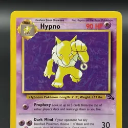 Pokemon Hypno Fossil Set Card Rare Non-Holo Unlimited 23/62 Very Good Condition - Image 2